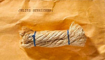 A kötél egy darabja, amellyel Julius Streichert felakasztották