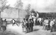 "Allez, Jäger! (Rajta, vadászok!) Éljen a haza!" - kiálltotta Batthyányi Lajos a kivégzése előtti pillanatban 1849. október 6-án