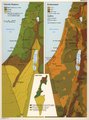 Izrael természeti környezetét bemutató térkép 1975-ből
