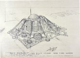 Frank Lloyd Wright 1959-es, 93 millió dolláros Key Projectje az Ellis Islanden megépítendő minivárosról
