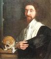 Ifjabb John Tradescant, egy 17. században élt angol orvos portréja, mellette egy koponyával és a rajta termesztett gyógyító mohával
