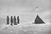 Amundsen és csapata a Déli-sarknál