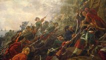 Orosz katonák és kozák csapatok rohama Hadzsibej (ma Odessza) erődje ellen, 1789. (kép forrása: pri.org)