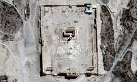 Egy korábbi műholdkép a templomról