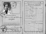 Marie szófiai német követségen kiállított ideiglenes útlevele, amellyel Bulgáriából visszatért Németországba