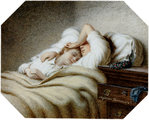 Johann Georg Meyer von Bremen 1851-es festménye együtt alvó testvérekről