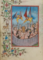 Középkori purgatóriumábrázolás egy 15. századi német krónikából