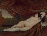 Gustave Courbet: Harisnyás akt (Kieselbach Galéria Facebook)