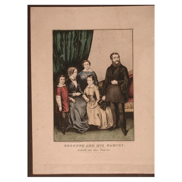 Kossuth családja körében, London, 1852
