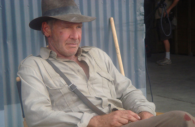 Harrison Ford az Indiana Jones és a kristálykoponya királysága forgatásán 2007-ben (Wikipedia / John Griffiths / CC BY-SA 2.0)